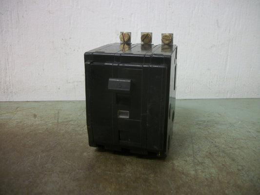 SQUARE D QOB CIRCUIT BREAKER QOB315VH 15AMP 240VOLT 3POLE 22kA OLD