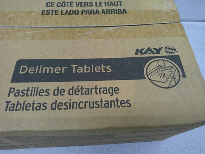 KAY BOX OF 100 1.4oz. MACHINE EQUIPMENT DELIMER TABLETS NIB