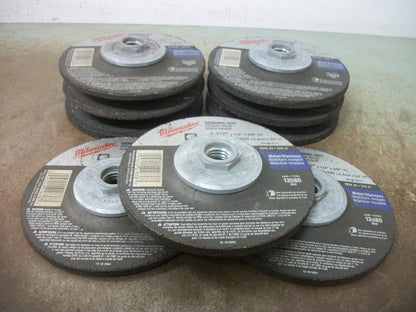 MILWAUKEE LOT OF 9 4-1/2"X1/4"X5/8"-11 TYPE 27 METAL GRINDING DISCS 49-94-4515