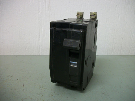 SQUARE D QOB CIRCUIT BREAKER QOB220 20AMP 240VOLT 2POLE OLD