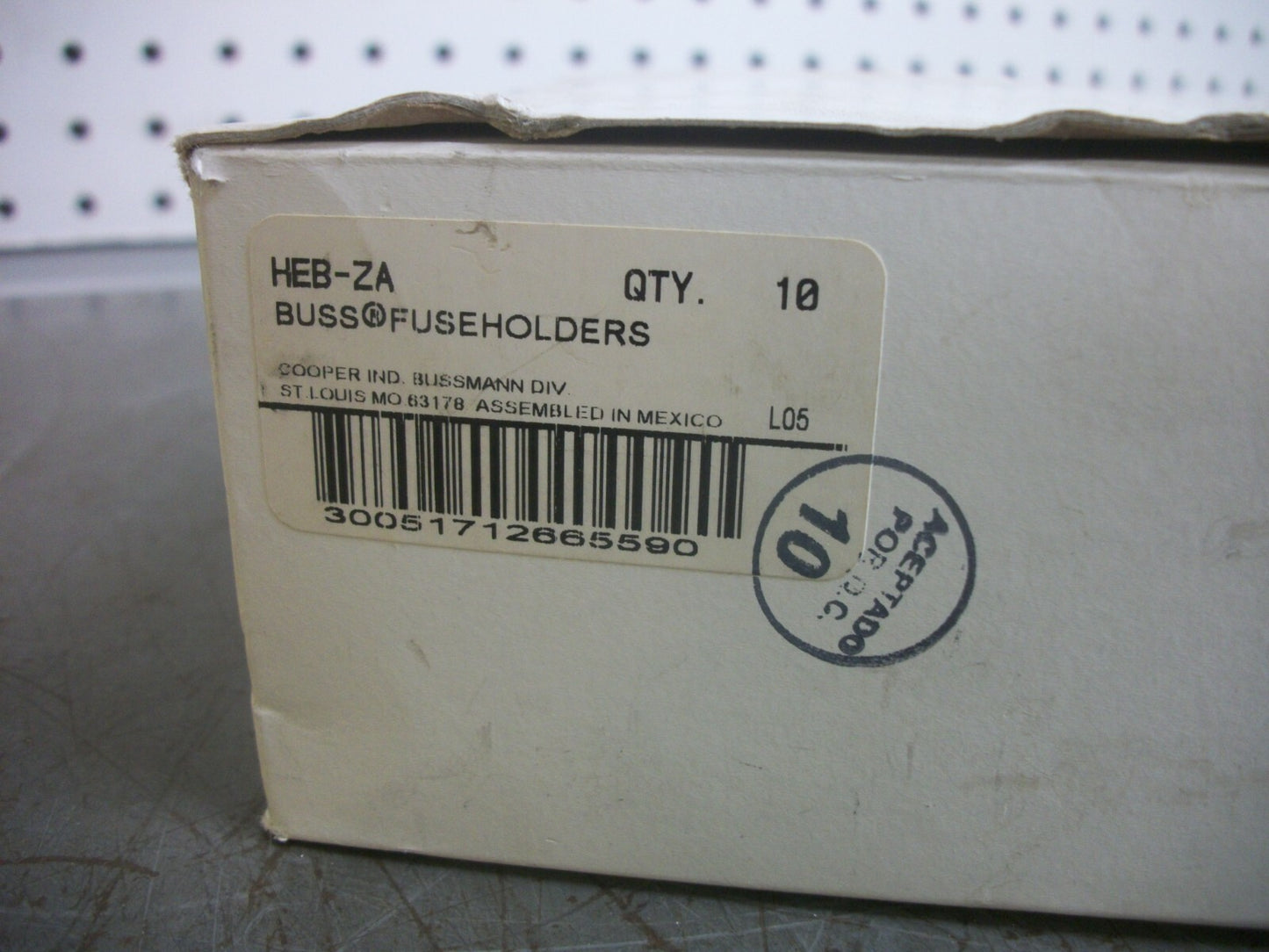 BUSSMANN BOX OF 8 FUSEHOLDERS HEB-ZA 30AMP 600VOLT NIB