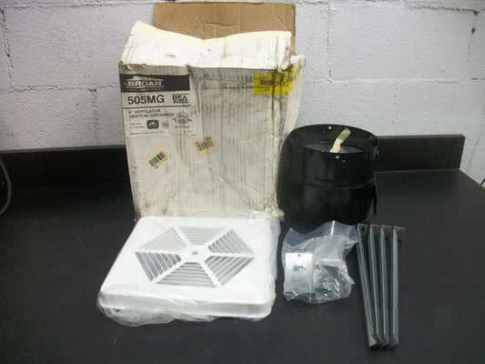 BROAN 8" VERTICAL DISCHARGE VENTILATOR 505MG 180CFM 6.5SONES NIB