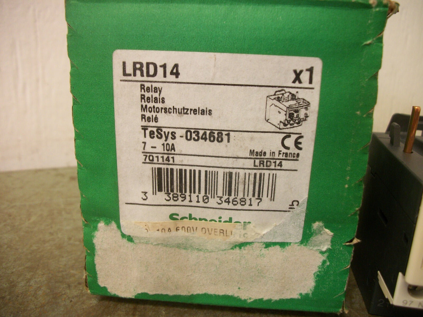 TELEMECANIQUE THERMAL OVERLOAD RELAY LRD14 7-10AMP NIB