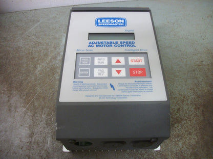 LEESON SPEEDMASTER 1HP ADJUSTABLE SPEED AC MOTOR DRIVE 174920.00 460VOLT 3PH 2A