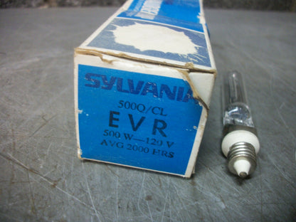 SYLVANIA TUNGSTEN HALOGEN LAMP 500Q/CL EVR 500WATT 120VOLT 2000HOURS NIB