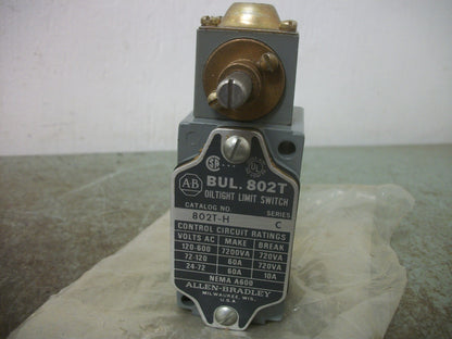 ALLEN-BRADLEY OILTIGHT LIMIT SWITCH 802T-H NOB