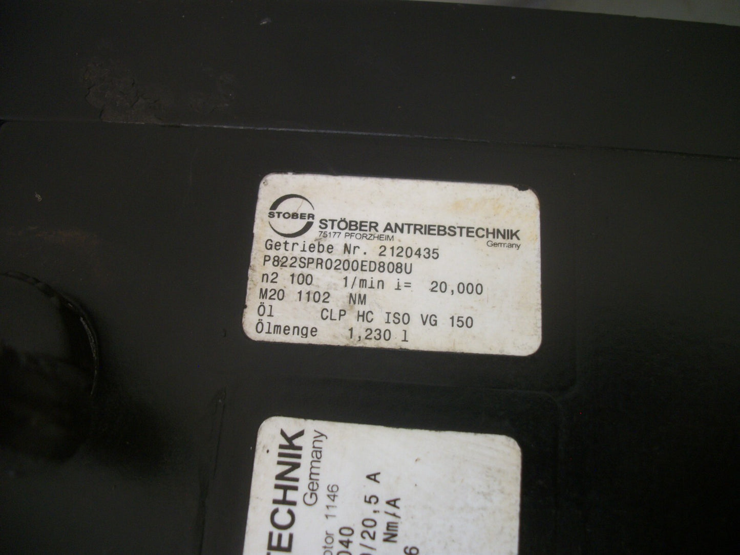 STOBER SERVO MOTOR ED808US0M210 1692918/001/000/040 P822SPR0200ED808U