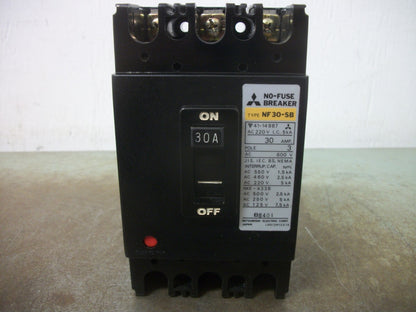 MITSUBISHI NO-FUSE CIRCUIT BREAKER NF30-SB-3P 30AMP 600VOLT 3POLE