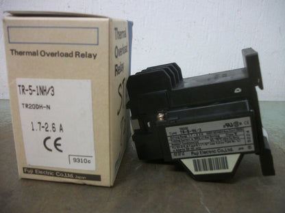 FUJI THERMAL OVERLOAD RELAY TR-5-1N/3 1.7-2.6AMP NIB