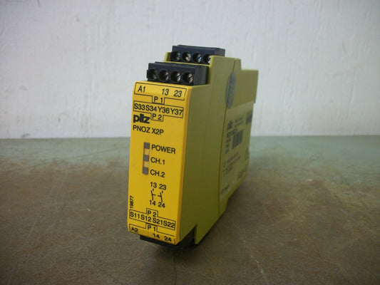 PILZ PNOZ X2P 2-CHANNEL SAFETY RELAY PNOZ X2P 24VACDC 2N/O