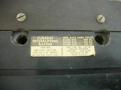 SQUARE D MAL CIRCUIT BREAKER MAL36800 800AMP 600VOLT 3POLE BLACK