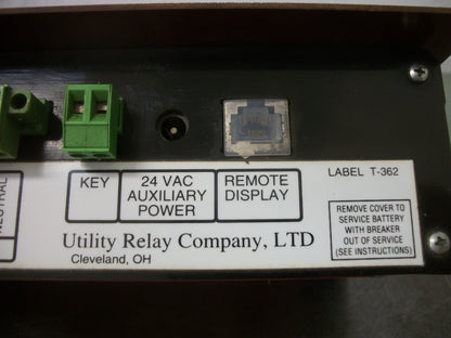 UTILITY RELAY COMPANY AC-PRO MICRO-CONTROLLER AC TRIP UNIT T-361 T-362