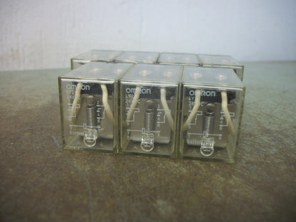 OMRON LOT OF 7 8-PIN DPDT RELAYS LY2 24VCOIL 10AMP