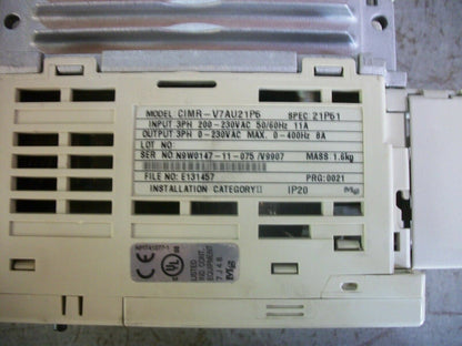 IDM CONTROLS V7 COMPACT VECTOR DRIVE CIMR-V7AU21P5 3PH 230VOLT 8AMP
