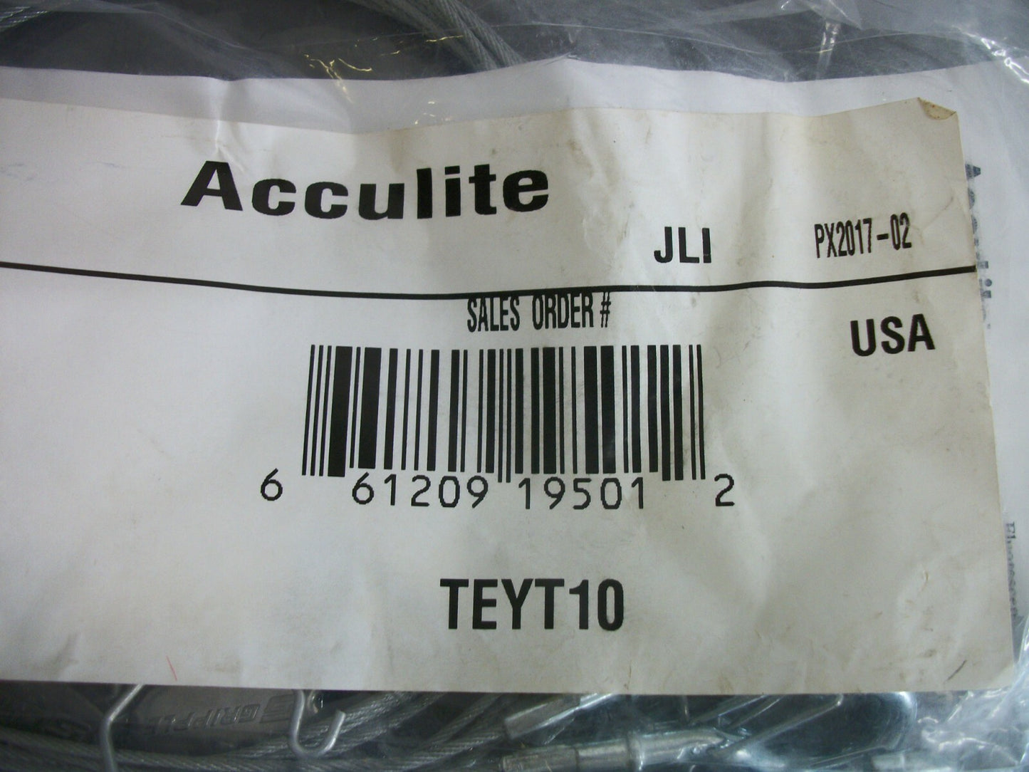 ACCULITE 10FT AIRCRAFT CABLE HANG KIT TEYT10 NEW