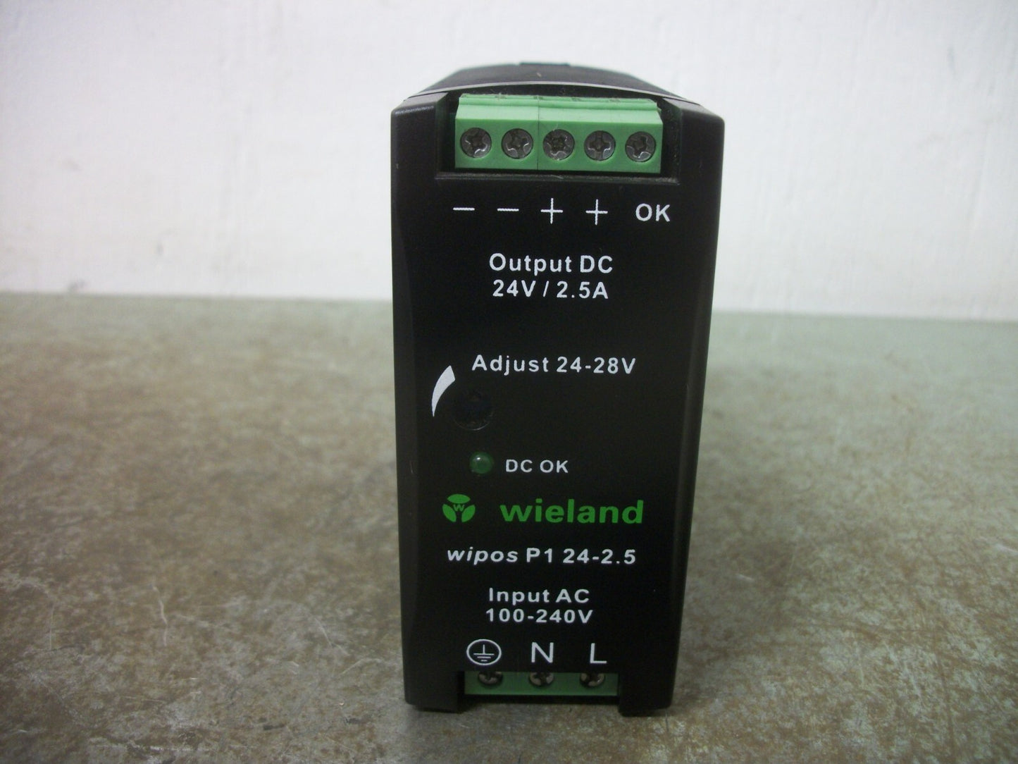 WIELAND WIPOS P1 24-2.5 SWITCHING POWER SUPPLY 81.000.6120.0 24VDC 2.5AMP