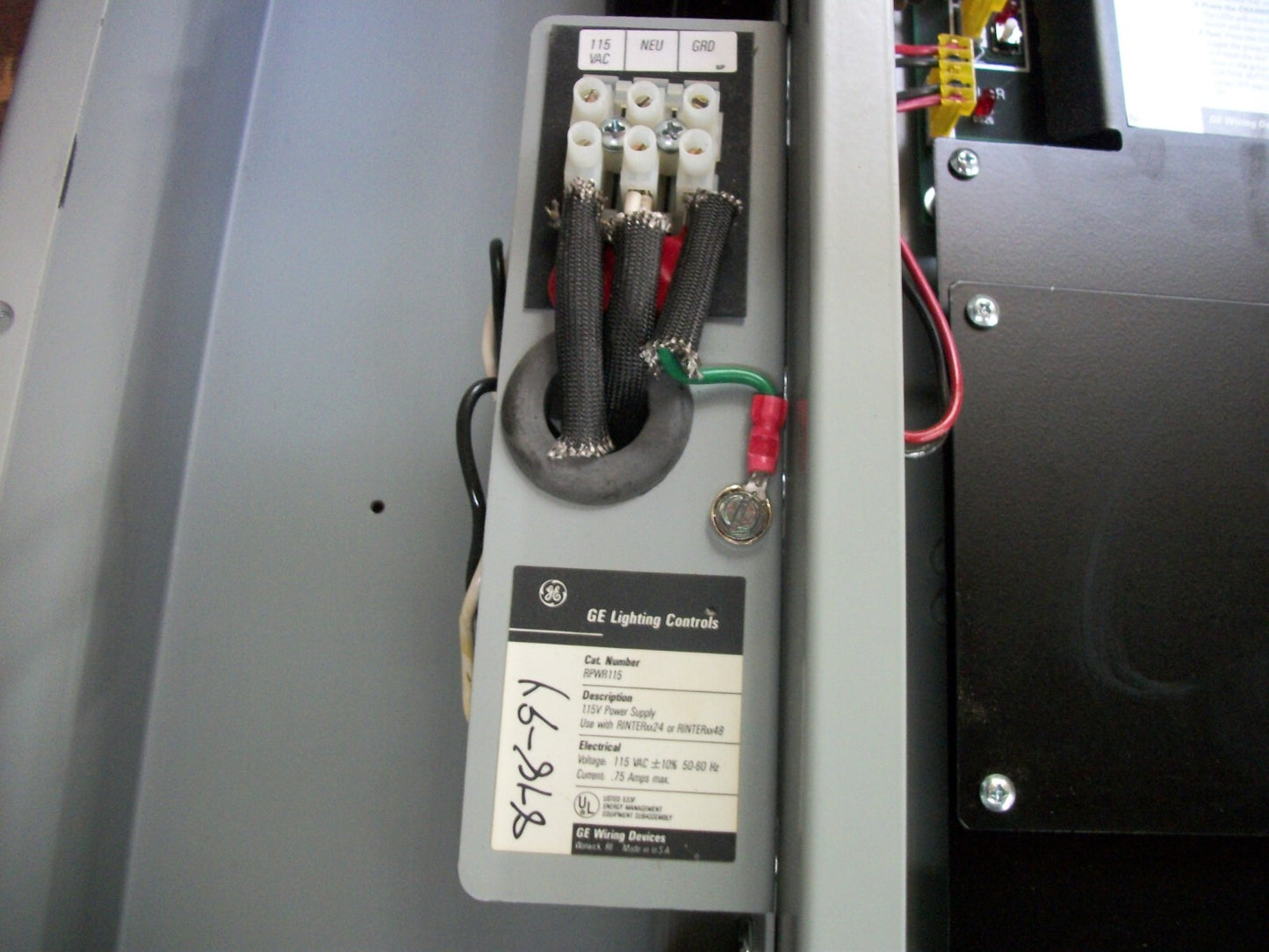 GE 48-RELAY SOFTWIRED CONTACTOR LIGHTING CONTROL PANEL CABINET RINTER4848SC