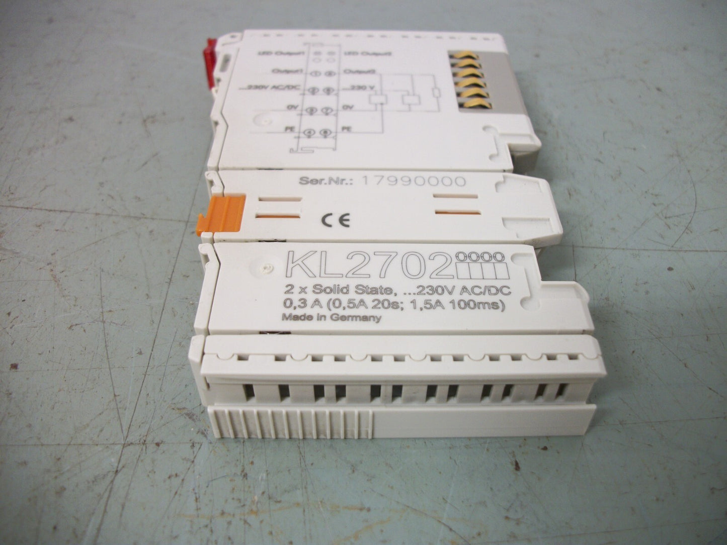 BECKHOFF 2-CHANNEL SOLID STATE RELAY OUTPUT TERMINAL MODULE KL2702