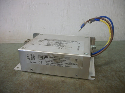 RASMI ELECTRONICS SINGLE PHASE RFI FILTER AX-FIM1024-RE 24AMP 250VOLT