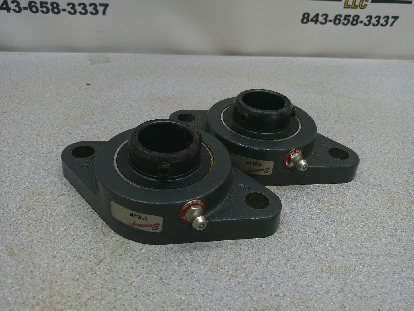 BROWNING LOT OF 2 2-BOLT FLANGE BEARINGS VF2S-216