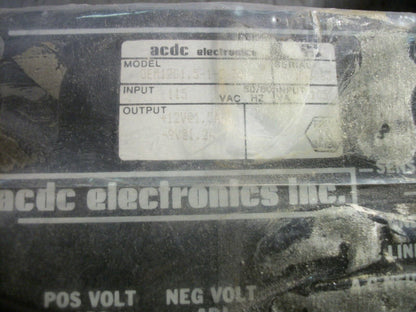 ACDC ELECTRONICS POWER SUPPLY OEM12D1.5-1-2-30 12VOLTDC 1.5AMP NEW