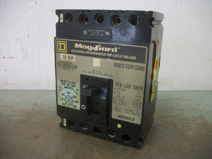 SQUARE D FAL CIRCUIT BREAKER FAL3603015M 30AMP 600VOLT 3POLE GRAY