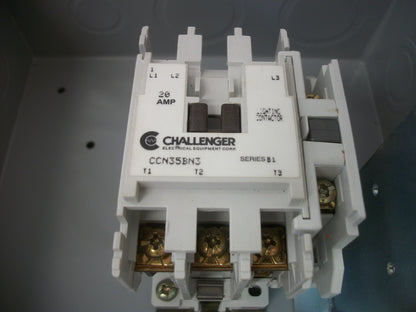 CHALLENGER ENCL 20AMP 3-POLE LIGHTING CONTACTOR CCN35BN3 120VCOIL