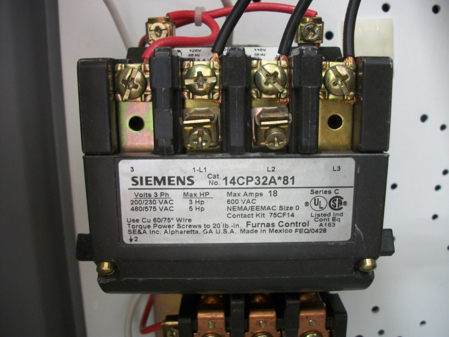 SIEMENS STARTER COMBO SIZE 0 TYPE 1 14CP32A*81 120VCOIL 10AMP BREAKER