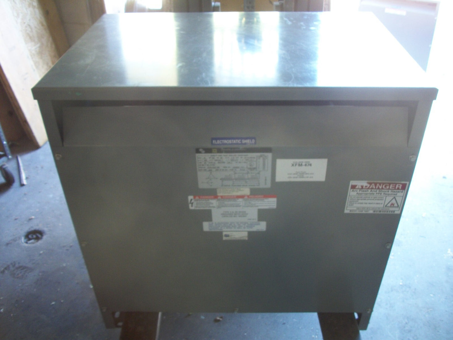 SQUARE D 45KVA 3PH TRANSFORMER 45T1814HFISNL HV 480 LV 480Y/277