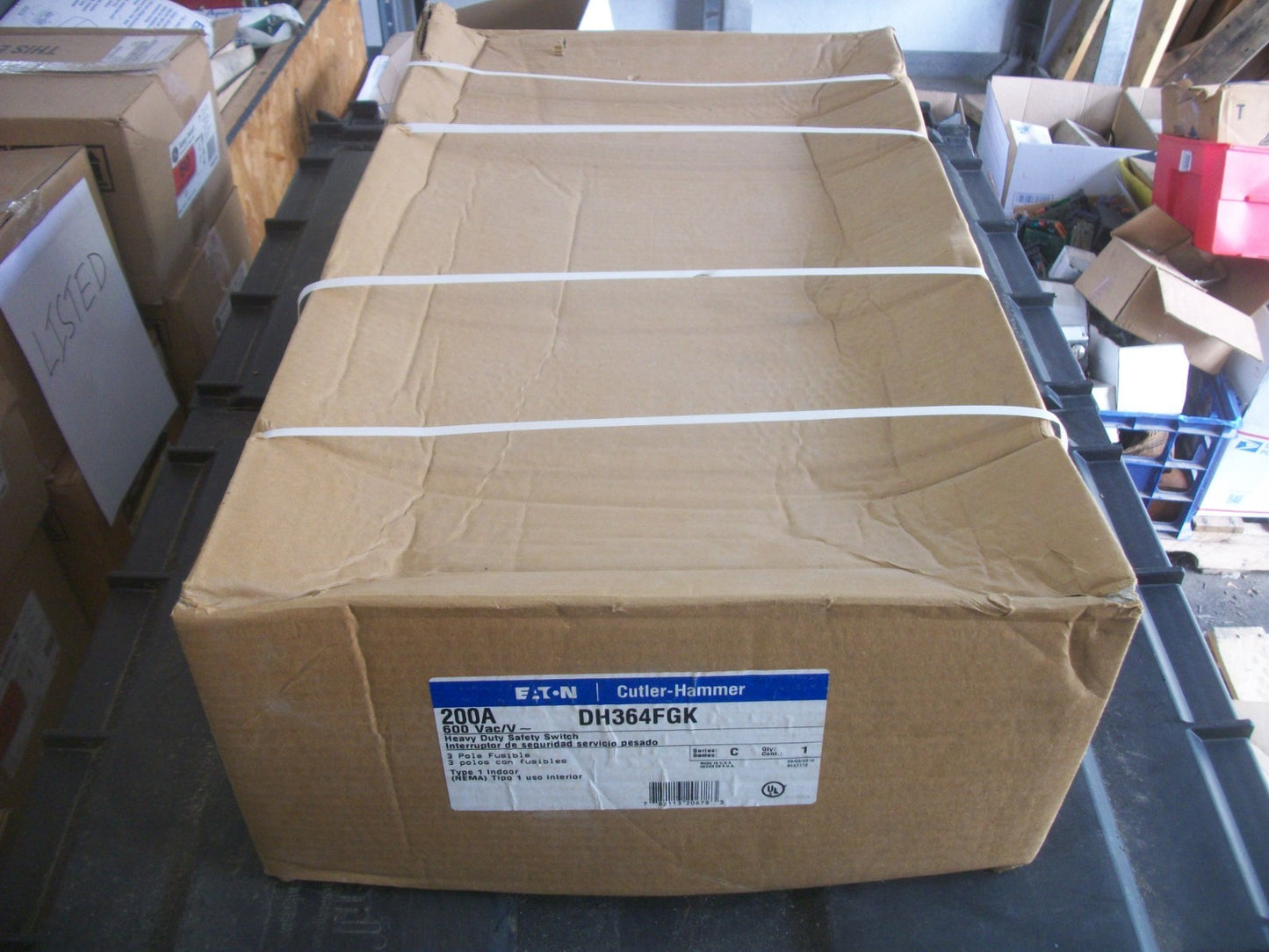 CUTLER-HAMMER DISCONNECT TYPE 1 DH364FGK 200AMP 600VOLT 3POLE FUSIBLE NIB