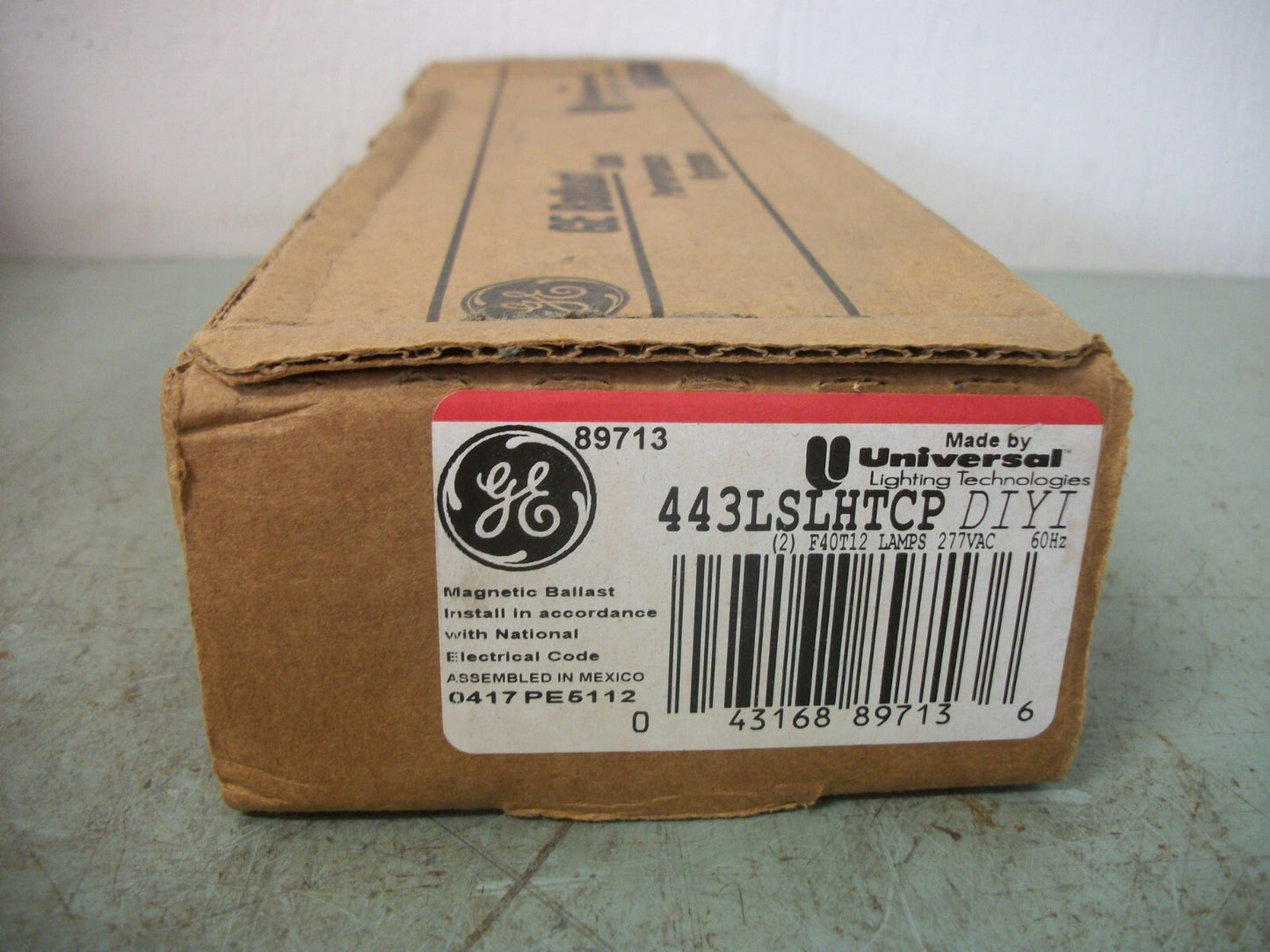 GE UNIVERSAL MAGNETIC BALLAST 443LSLHTCP 277VOLT NIB