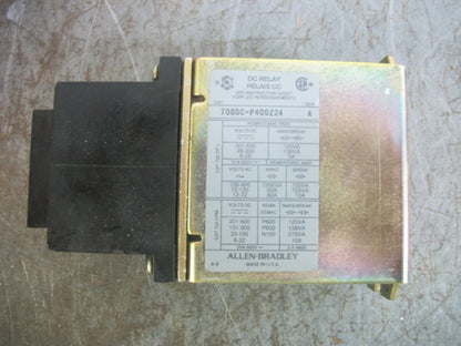 ALLEN-BRADLEY TYPE P DC CONTROL RELAY 700DC-P400Z24 24VCOIL