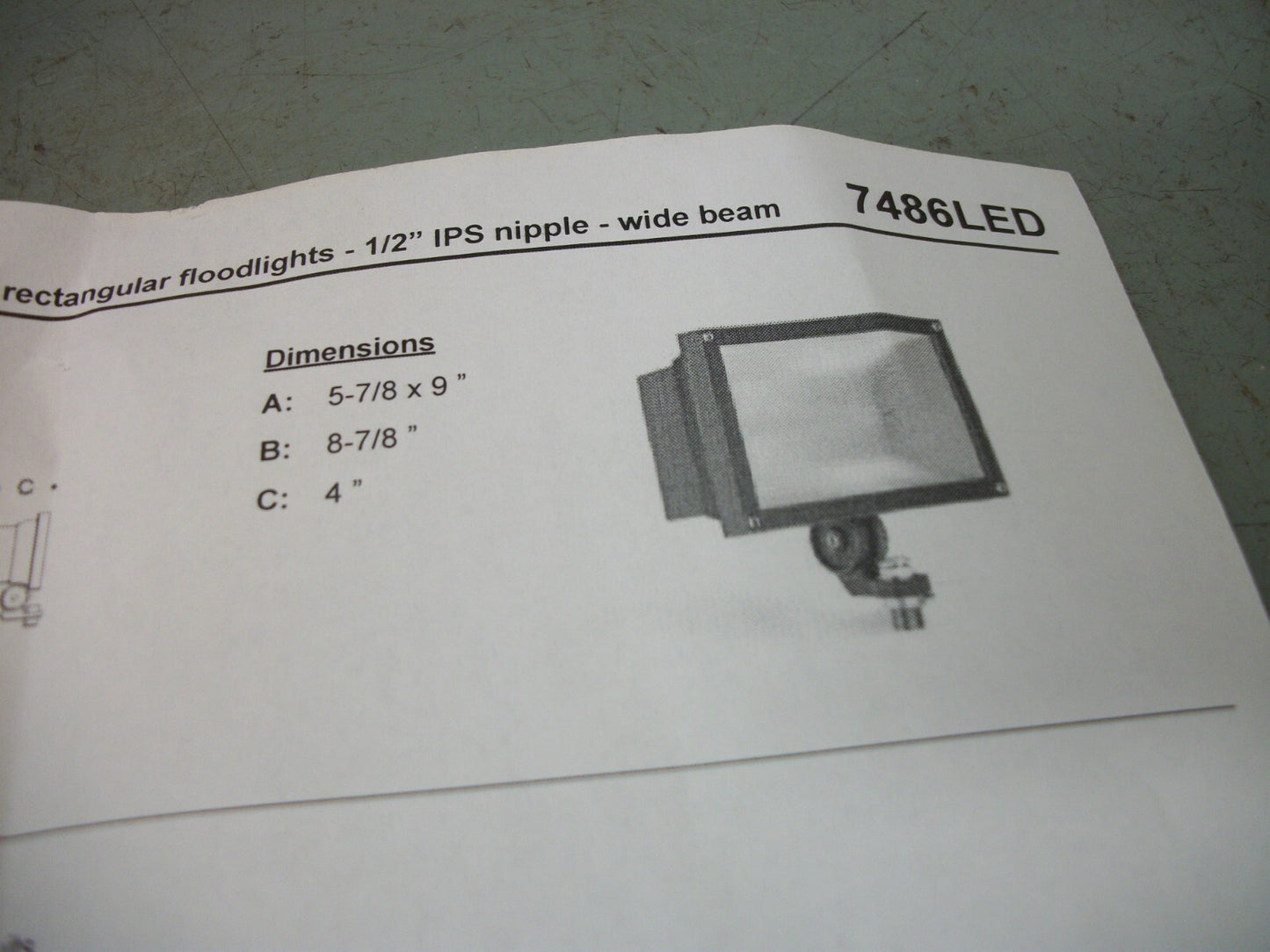 BEGA 39WATT WIDE BEAM LED FLOOD LIGHT 7486LED NOB