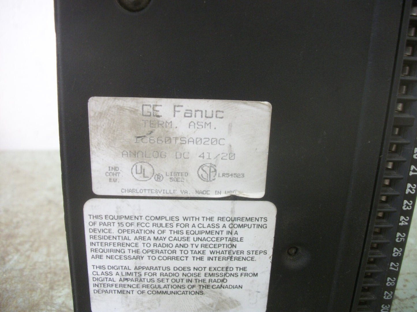 GE FANUC ANALOG DC 4I/2O I/O PLC MODULE IC660EBA020D