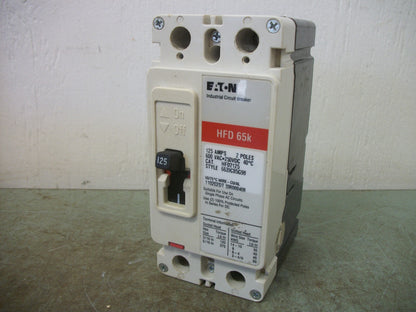 CUTLER-HAMMER HFD CIRCUIT BREAKER HFD2125 125AMP 600VOLT 2POLE RED