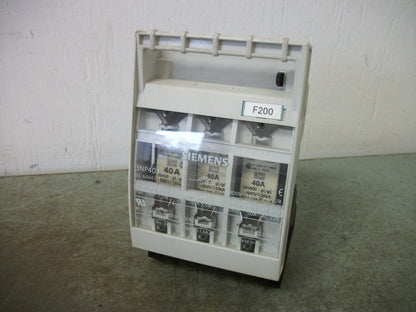 SIEMENS 3NP401 FUSE HOLDER 3ZX1012-0NP30-1AA2 160AMP 690VOLT 3POLE