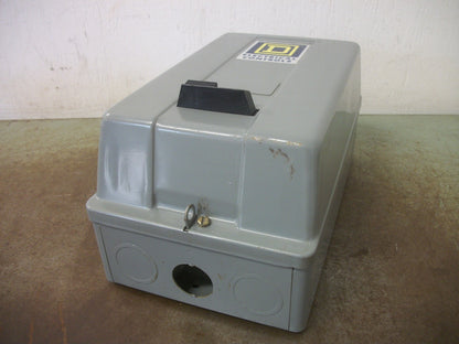 SQUARE D ENCL SIZE 00 MOTOR STARTER 8536SAG12 240VCOIL 3PH 600V 2HP