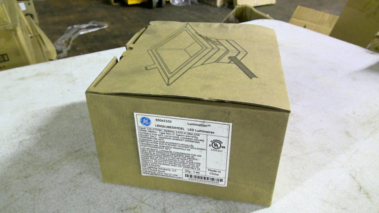 GE 93043102 6" LED LUMINAIRE DOWNLIGHT LRXS618830MDEL 120/277VOLT NIB