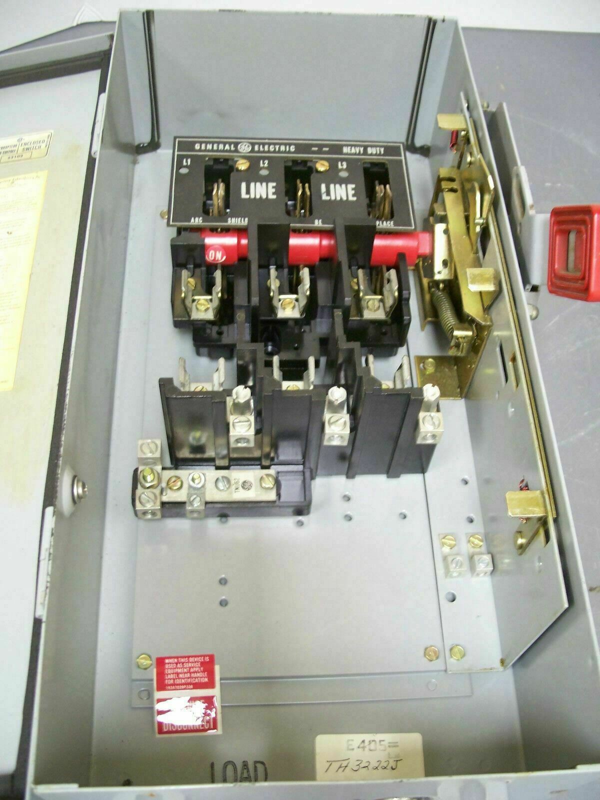 GE DISCONNECT TYPE 5,12 TH3222J 60AMP 240VOLT 2POLE FUSIBLE