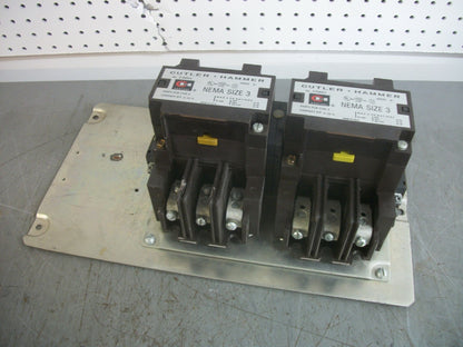 CUTLER-HAMMER SIZE 3 REV CONTACTOR C10EN3 90AMP 480VCOIL 3PH 600V 50HP