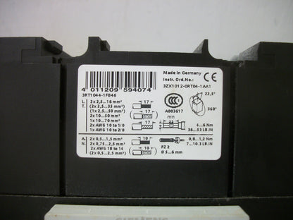 SIEMENS CONTACTOR 3RT1044-1FB46 90AMP 24VCOIL 3PH 600V 60HP