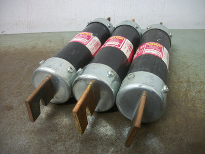 BUSSMANN LOT OF 3 FUSETRON FUSES FRS-R-200 200AMP 600VOLT