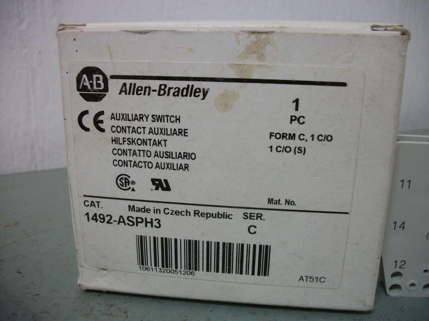 ALLEN-BRADLEY AUXILIARY CONTACT SWITCH 1492-ASPH3 NIB