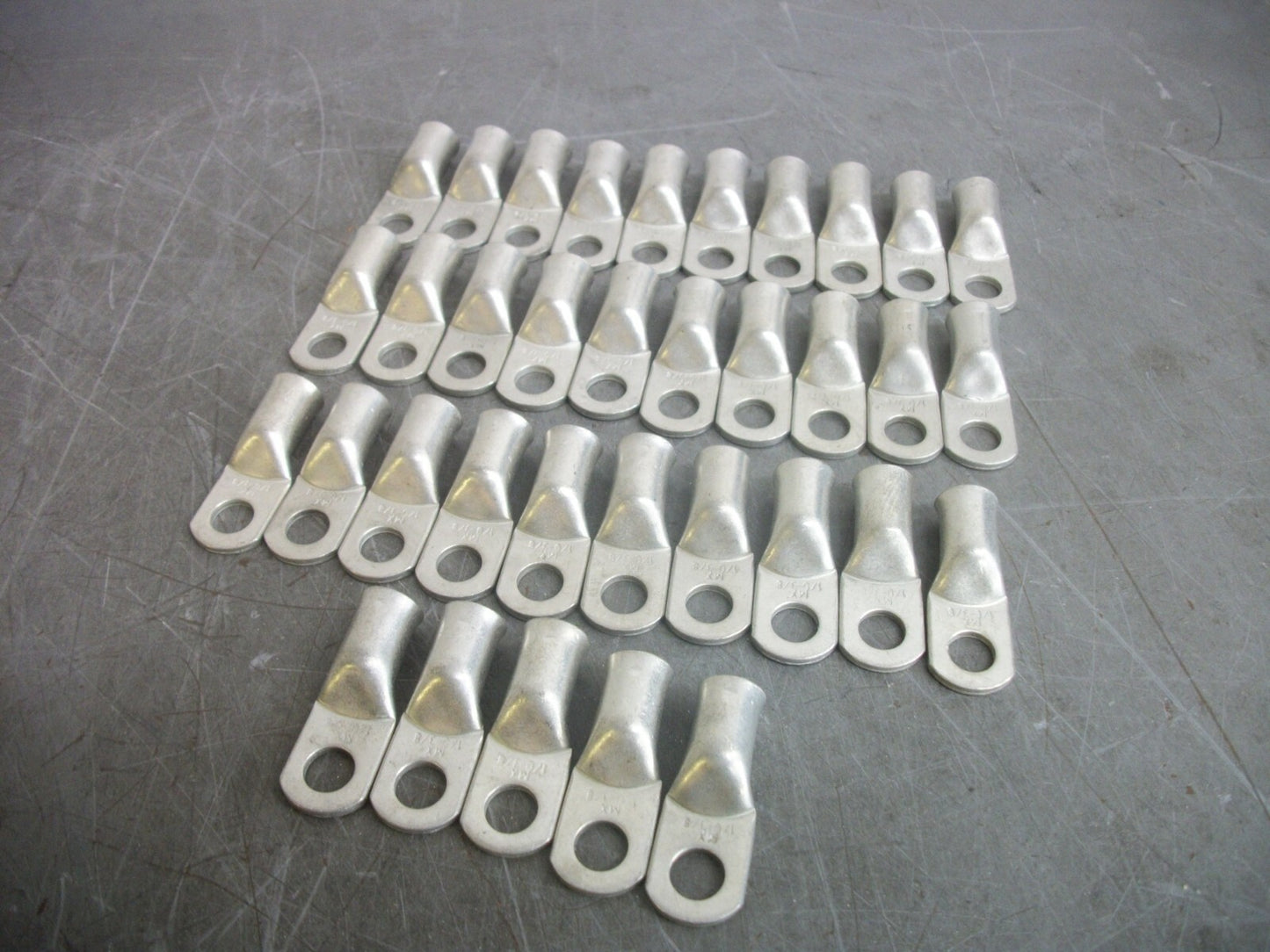 MX LOT OF 35 3/8" 1/0 COMPRESSION LUGS NOB