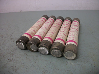 GOULD SHAWMUT LOT OF 5 TRI-ONIC FUSES TRS1/2 1/2AMP 600VOLT