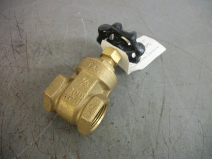 BOSHART BII 3/4" BRONZE NO LEAD GATE VALVE 200WOG 0818-07NL NOB