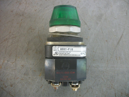 ALLEN-BRADLEY GREEN ILLUMINATED INDICATOR LIGHT 800T-P16 120VOLT