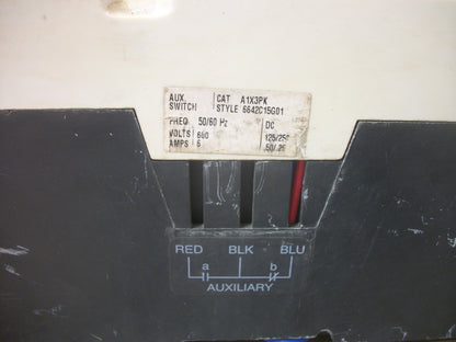 CUTLER-HAMMER KD-K MOLDED CASE SWITCH KD3400KA06U18Z02 400A 600V 3P W/ UV & AUX