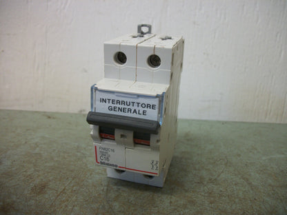 BTICINO MOTOR CIRCUIT BREAKER FN82C16 16AMP 400VOLT 2POLE