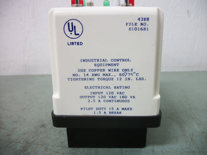 MPE DUPLEX PUMP CONTROLLER 010-120-122 INPUT 120VAC OUTPUT 120VAC 180VA 2.5A NOB